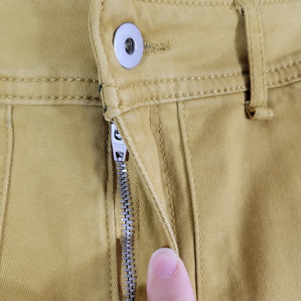 ANTHROPOLOGIE Jefferson mustard mid rise skinny leg slim utility chino pants